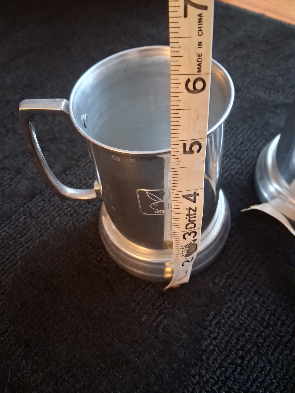 Pair of Stainless Steel Tankards w/ Playboy  Bunny Logo - Picture 6 of 8